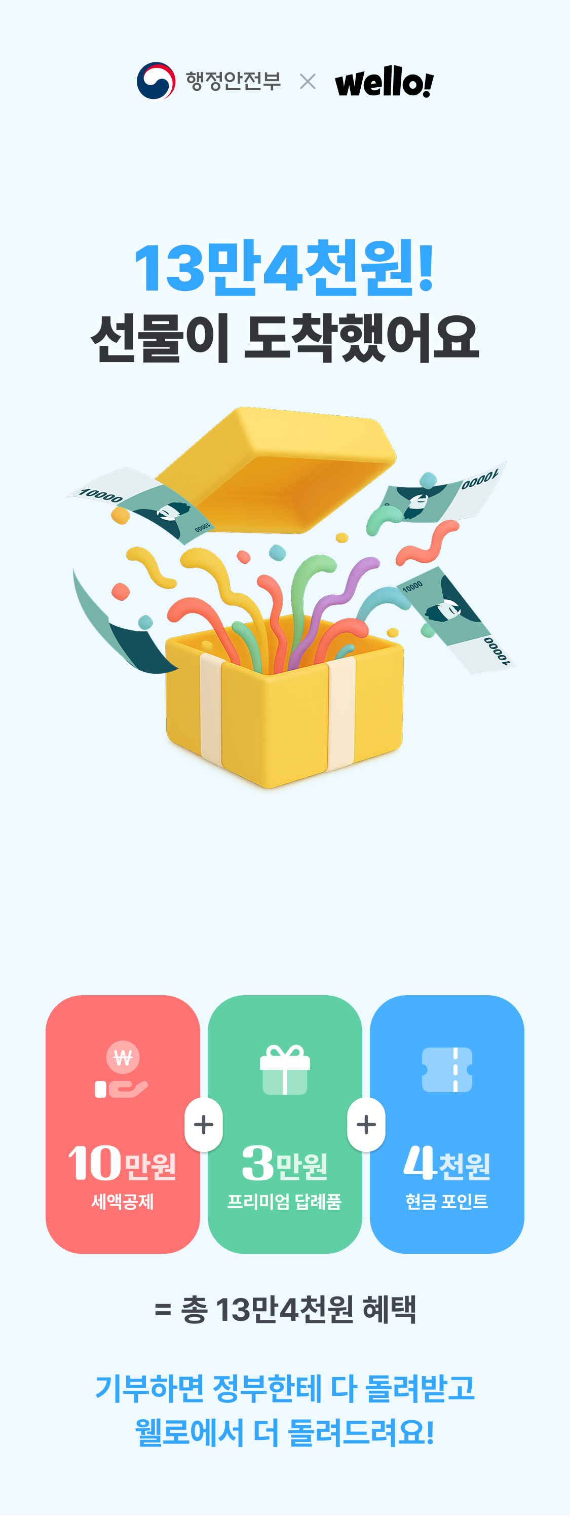 웰로 고향사랑기부 친구초대 이벤트