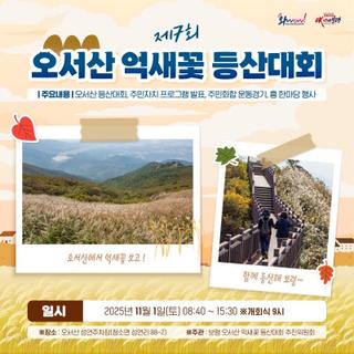제7회 2025 보령시 오서산 억새꽃 등산대회 안내