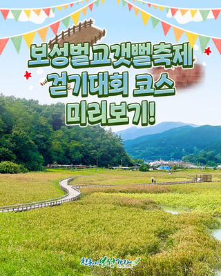보성벌교갯뻘축제 걷기대회 코스 미리보기!