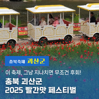 이 축제, 그냥 지나치면 무조건 후회! 충북 괴산 2025 빨간맛 페스티벌