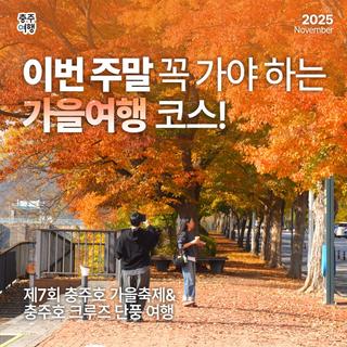 충주 가을 여행지 추천! 단풍 절정의 ‘충주호 가을축제 & 충주호 크루즈 단풍여행’