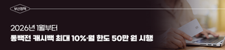 1월부터 '동백전 캐시백 최대 10%·월 한도 50만 원' 시행
