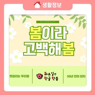 우리말 바로잡기! 봄이라 고백해봄