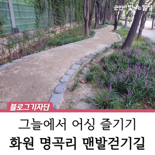 달성군 화원읍 명곡리 맨발걷기 산책로 마사토길 :: 도심 속 건강 힐링공간