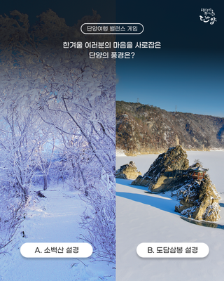 [밸런스 게임] 한겨울 마음을 사로잡을 단양의 풍경은?