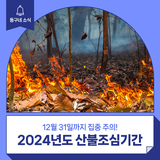 2024년도 산불조심기간 운영 :: 입산 시 주의사항, 산불 예방규칙, 산림청
