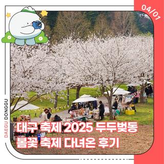 대구 축제 2025 두두벚동 봄꽃 축제 다녀온 후기