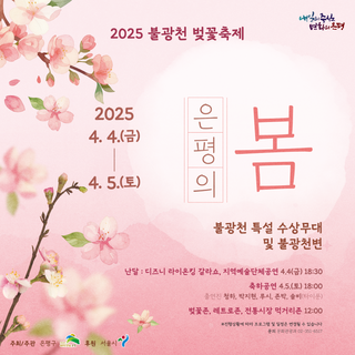 2025 은평구 불광천 벚꽃축제 "은평의 봄(ft.청하, 박지현, 루시, 존박, 솔비(타이푼))"