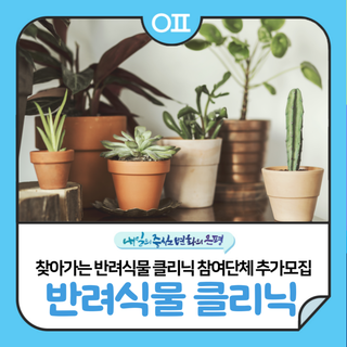 2025년 은평구 '찾아가는 반려식물 클리닉' 참여단체 추가모집(~11/21)