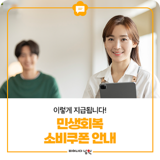 민생회복 소비쿠폰, 이렇게 지급됩니다!