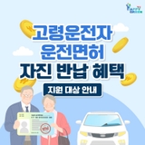 고령운전자 운전면허 자진 반납 혜택 지원 대상 안내
