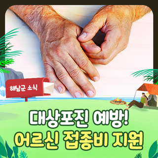 대상포진 예방접종 지원합니다 (65세 이상)
