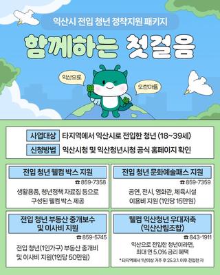 [익산 전입 청년 정착지원 패키지 사업 안내]