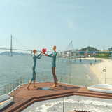 하늘에서 보는 목포의 대반동 야경 데이트 코스