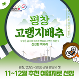 평창, ‘2025~2026 강원 방문의 해’11~12월 추천 여행지로 선정