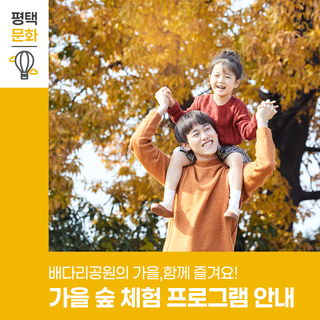 올가을, 배다리공원 숲으로 떠나볼까요? | 가을 숲 체험 프로그램 신청