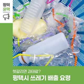 헷갈리면 과태료? 평택시 쓰레기 배출 요령 한 번에 정리했습니다