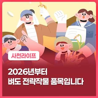 2026년부터 벼도 전략작물 품목입니다