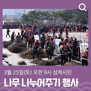 묘목을 무료로 드립니다! 삼척시민 나무 나누어주기 행사 4년 만에 개최