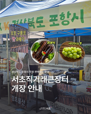 11월 서초직거래큰장터 개장 안내