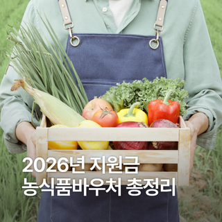 2026년 지원금 농식품바우처 총정리