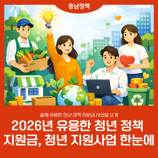 2026년 유용한 청년 정책 지원금, 청년 지원사업 한눈에(feat. 충남)