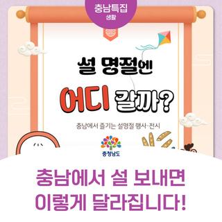 이번 설, 집에만 있지 마세요~! (충남 행사 총정리)