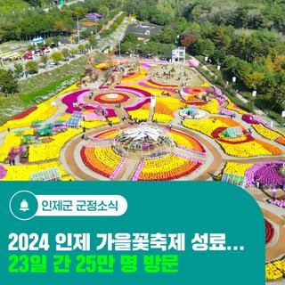 2024 인제 가을꽃축제 성료…23일 간 25만 명 방문