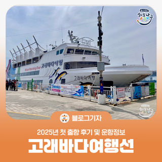[블로그 기자] 고래바다여행선 2025년 첫 출항 후기 및 운항정보
