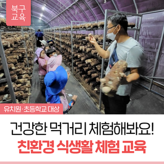 건강한 먹거리 체험해봐요! 친환경 식생활 체험 교육