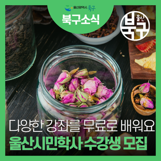 다양한 강좌를 무료로 배워요. 2025년 울산시민학사 상반기 수강생 모집!