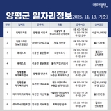 양평군 일자리정보('25. 11. 13. 기준)