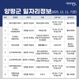 양평군 일자리정보('25. 12. 11. 기준)