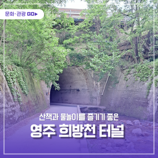 산책과 물놀이를 즐기기 좋은 영주 희방천 터널