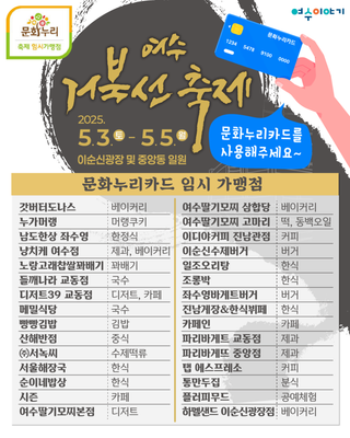 [문화누리카드 임시 가맹점] 제59회 여수거북선축제