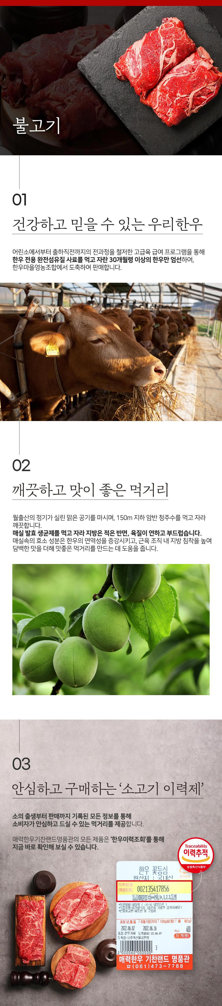 영암매력한우기찬랜드점 양지국거리 400g + 불고기 400g - 3