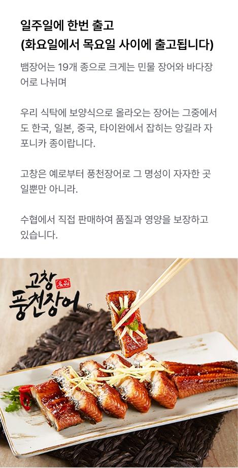 고창군수협 풍천장어 2마리 세트 상세페이지