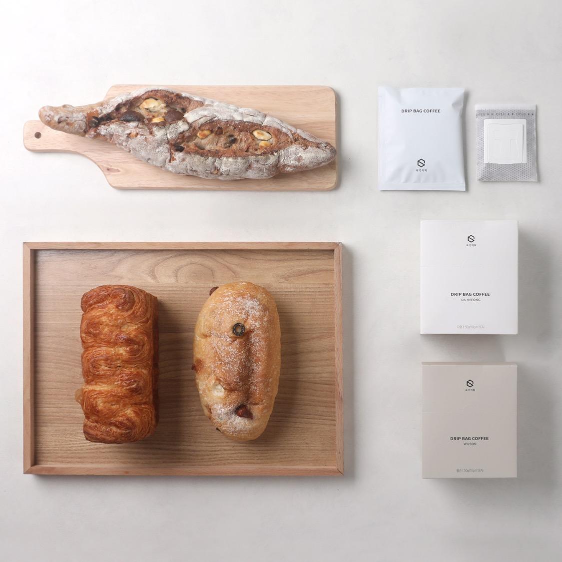 양인제과 건강 빵 3종 + 육각커피 드립백 2종 세트