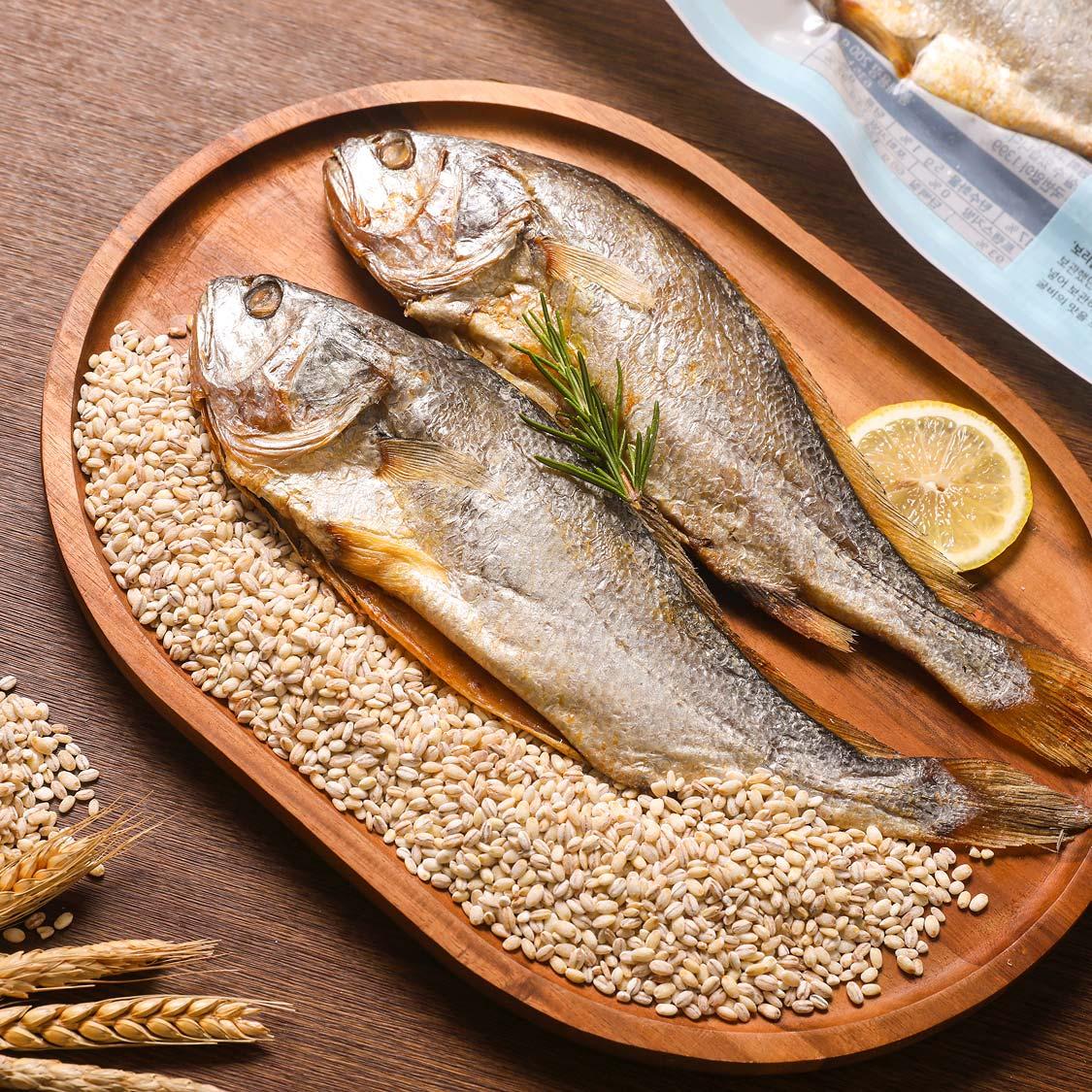 찐보리굴비 2미(28cm내외) + 가정용굴비 6미(70g)