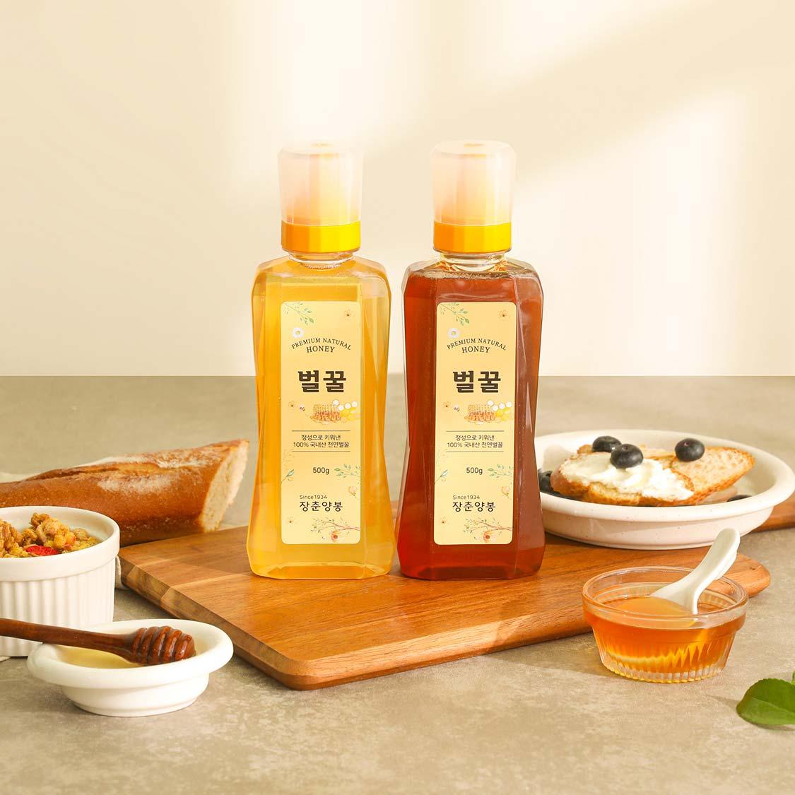 천연 토종꿀 선물세트 (아카시아꿀500g+밤꽃꿀500g)