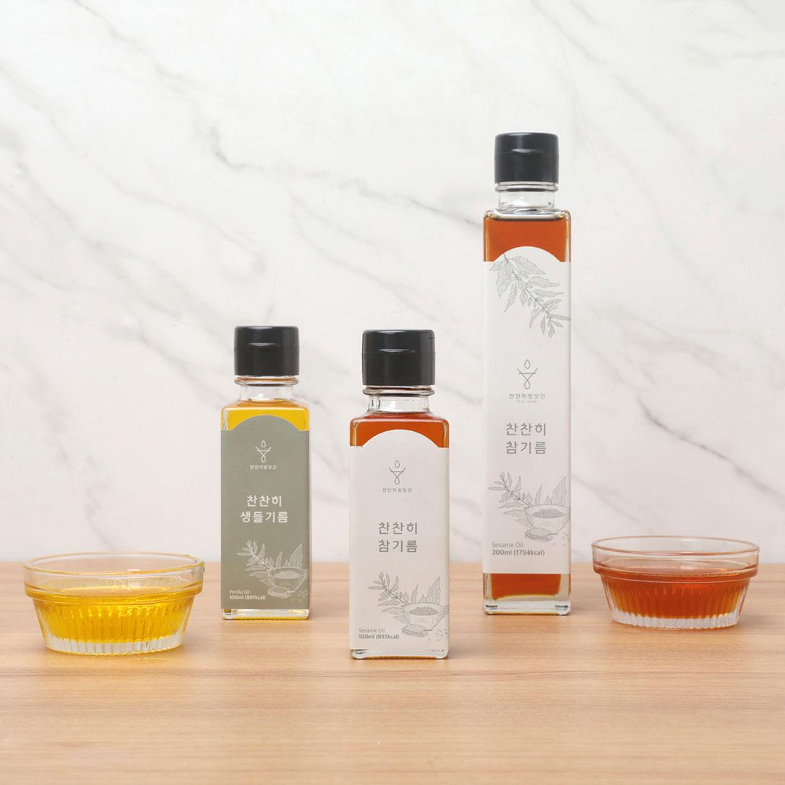 참기름 들기름 세트(200ml)
