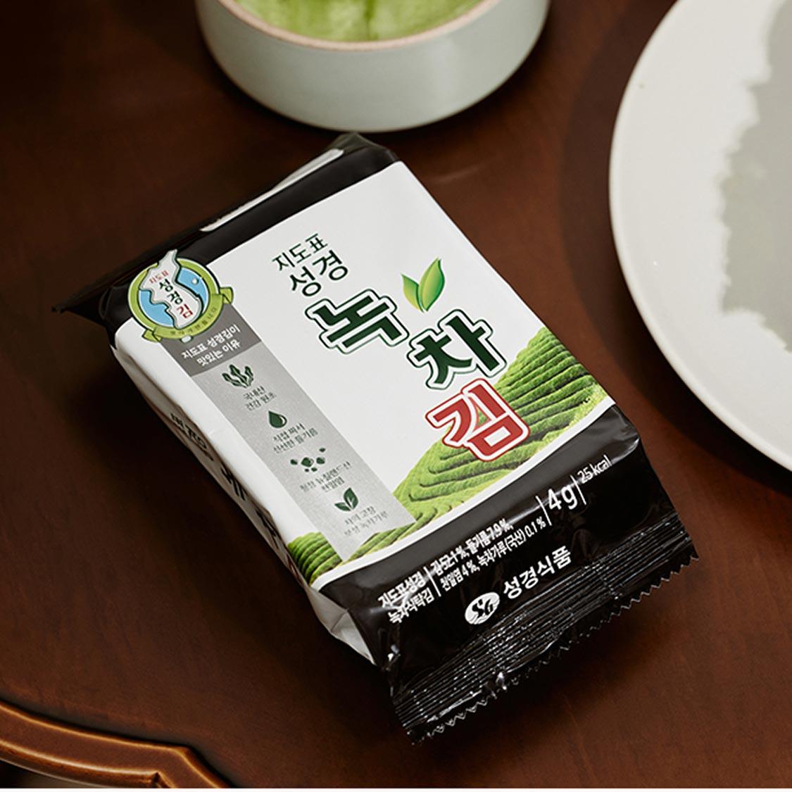 지도표 성경김_올리브&녹차식탁김 4g × 16봉 × 8봉 (128봉/1BOX)