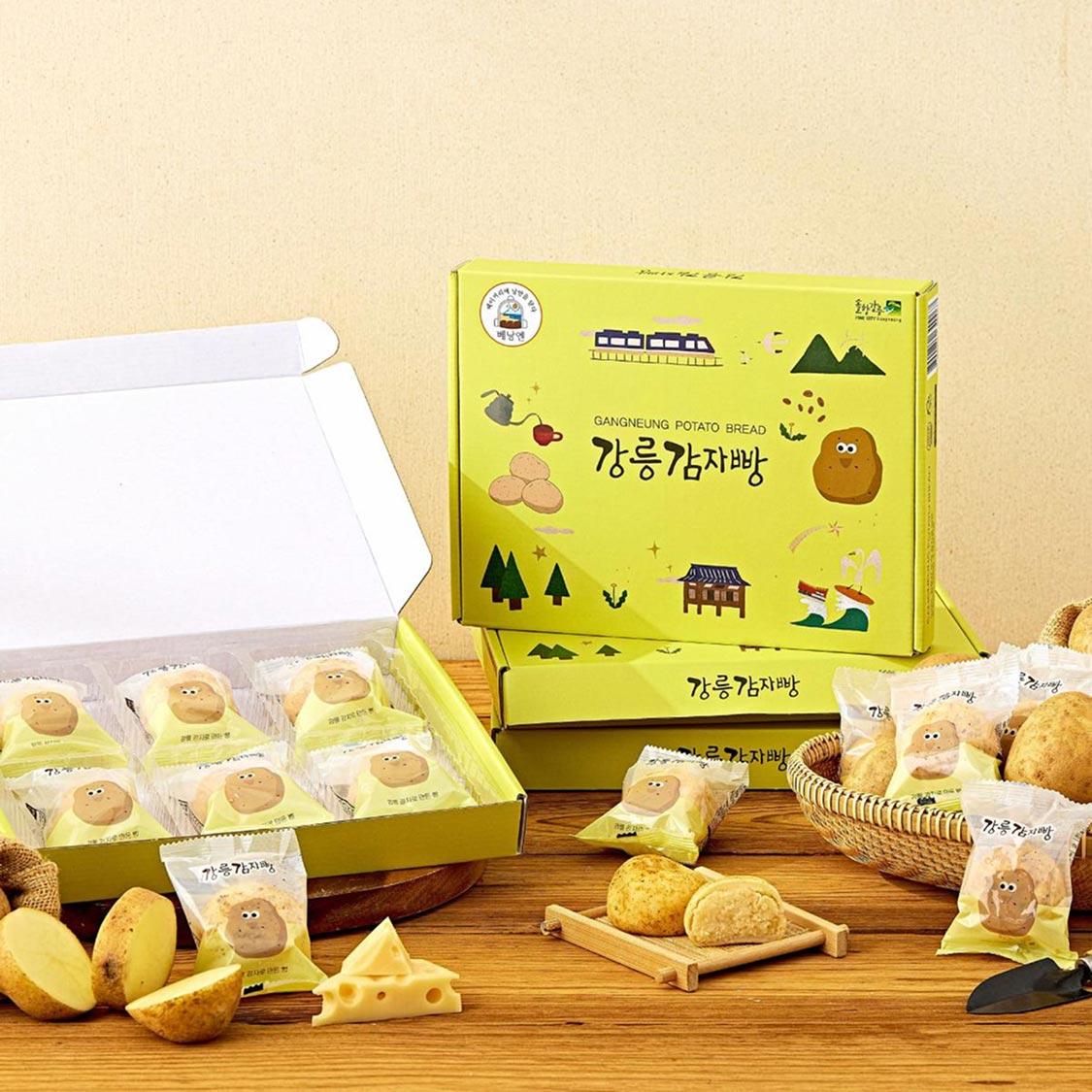 오리지널 영양 간식 강릉 감자빵 18개입
