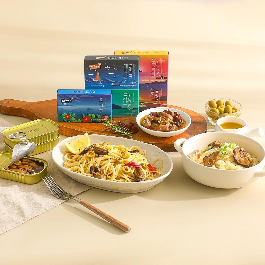 델리씨 훈제굴 통조림 선물세트 85g × 12캔