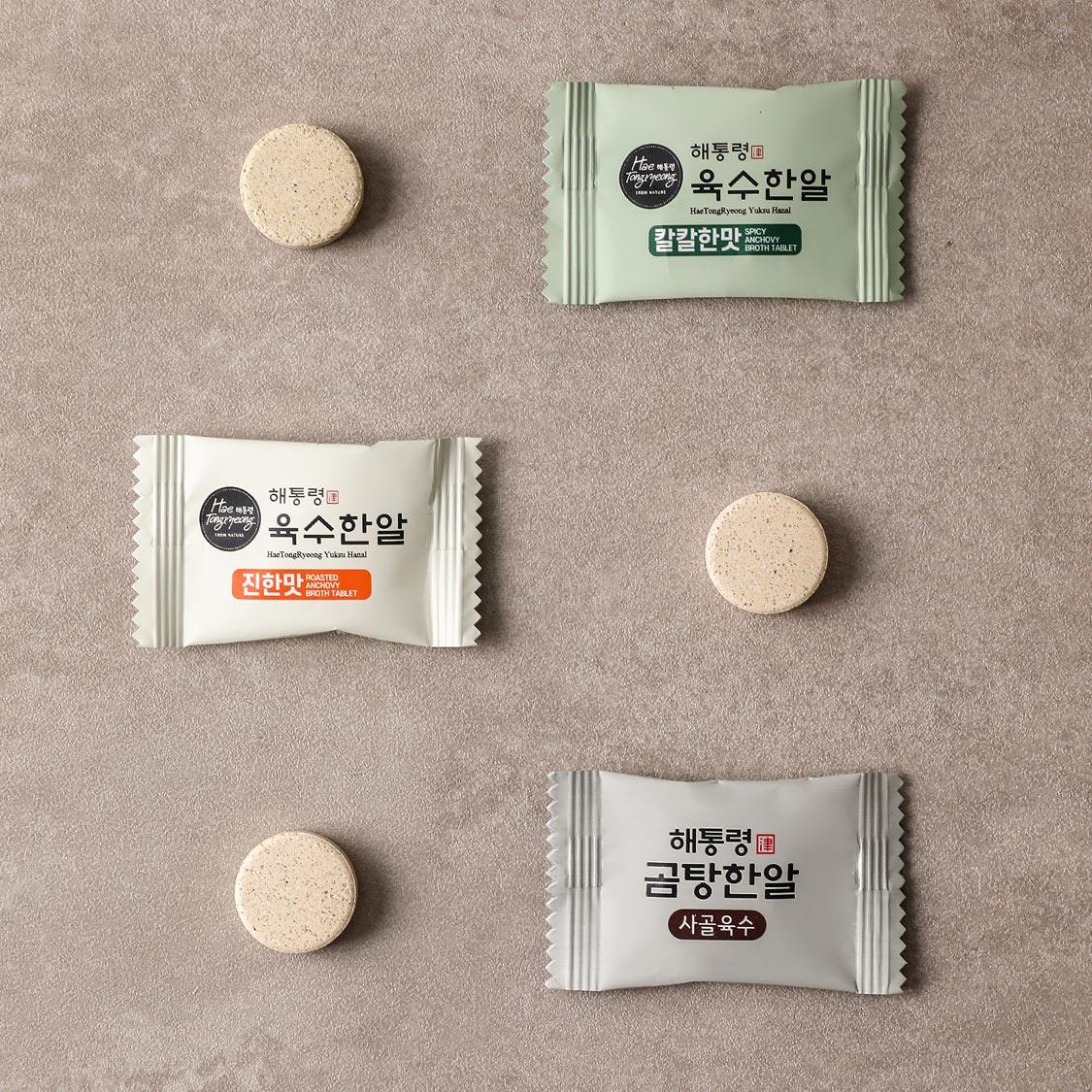 [EVENT] 해통령 시그니처 육수세트 25개입 × 3봉 + 육수명장 사골맛 1팩 추가 증정