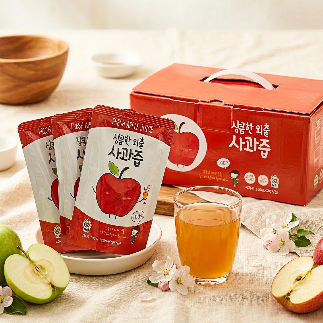상큼한 외출 사과즙 30포 × 2박스