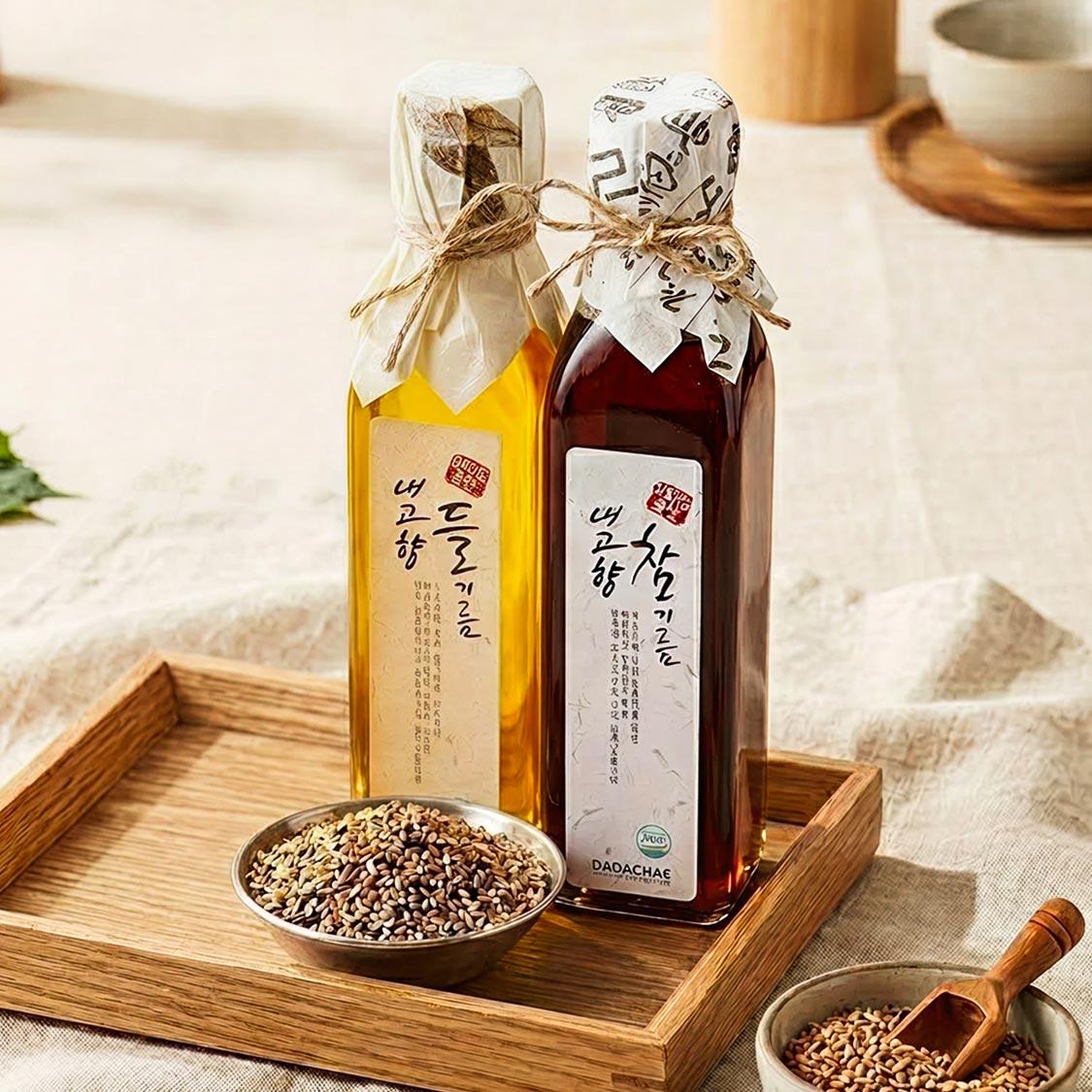 내고향 기름선물세트(참기름180ml + 들기름180ml)