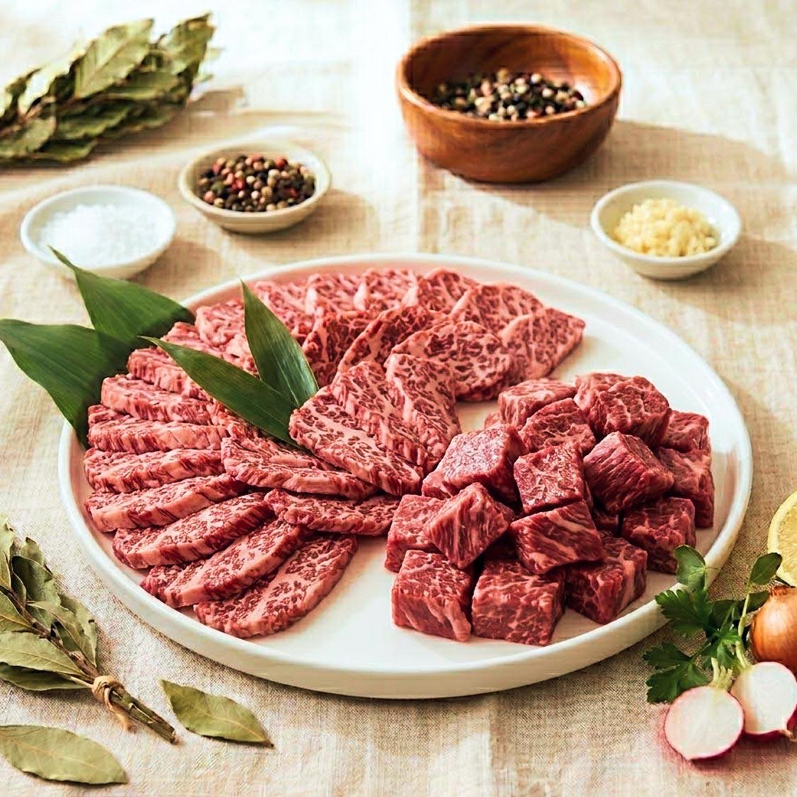 하늘내린 인제한우 정육 실속세트 (국거리300g + 불고기300g)
