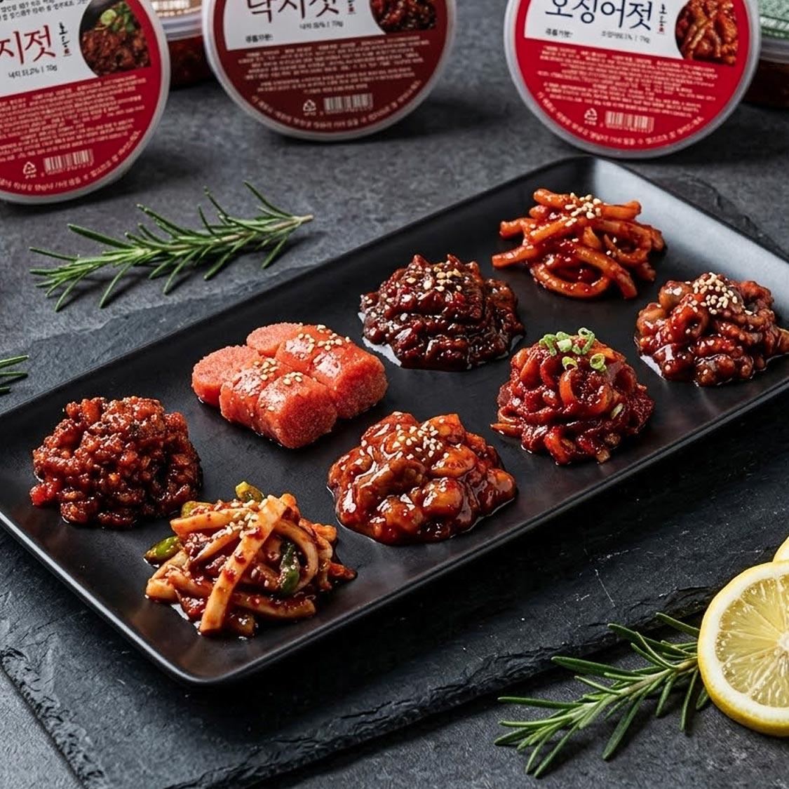 효송그린푸드 군산 명품젓갈 맛있군(群) 선물세트 (70g × 7종)
