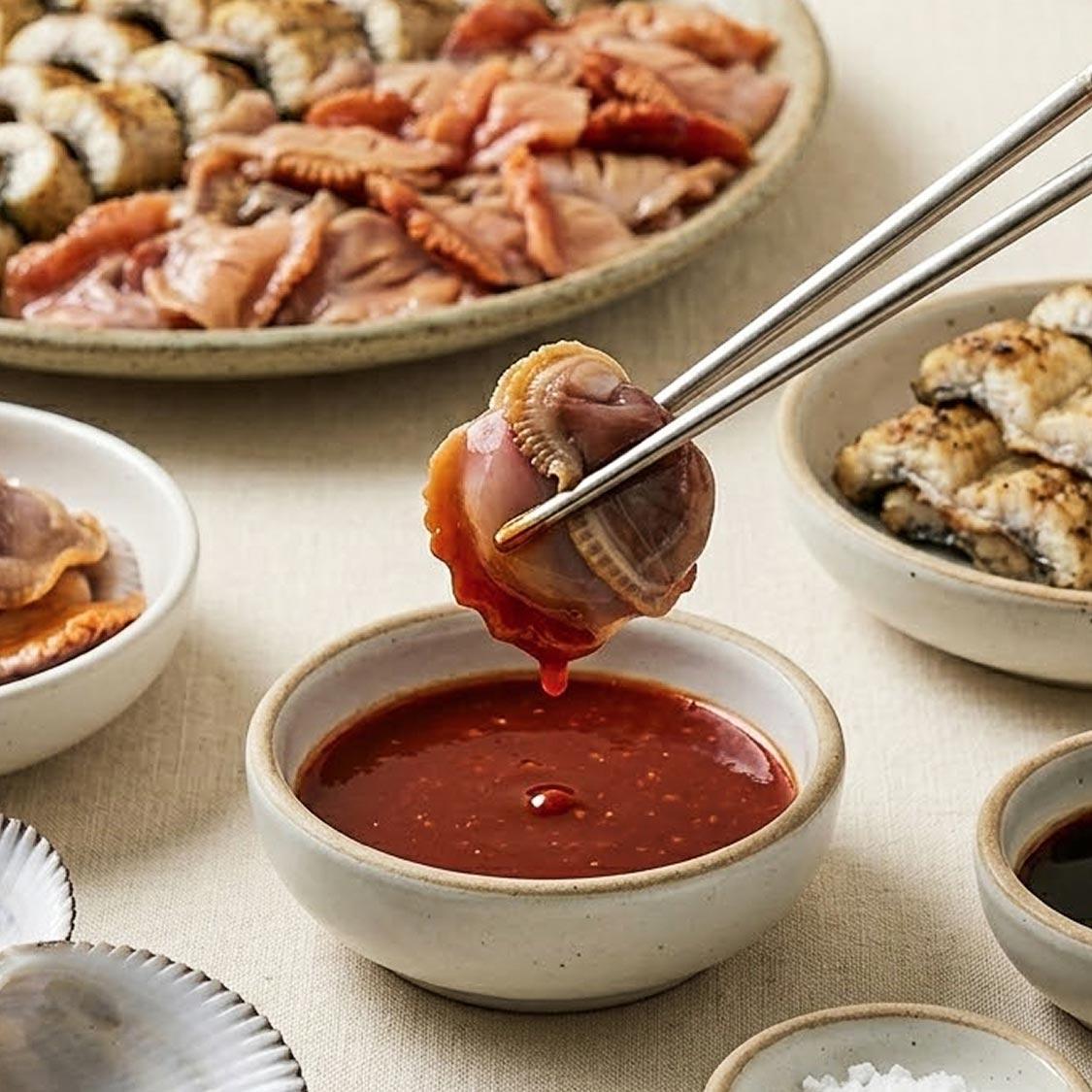 순살장어 1팩 (500g) + 피조개 2팩 (50미)